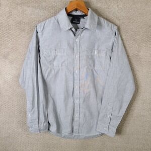 Burnside Shirt Mens M Gray Jack Daniels Long‎ Sleeve Button Up Cotton Blend